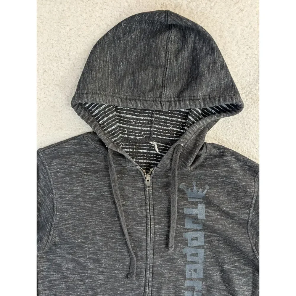 Toppers Pizza Hoodie Sweatshirt Mens Small Full Zip Cotton Employee Uniform